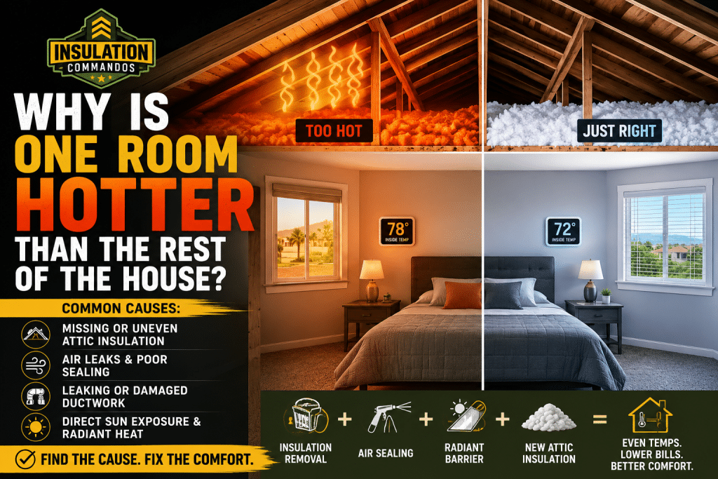 Poor insulation can cause different rooms of each house to be hotter